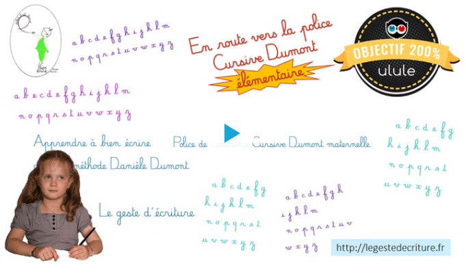 Police cursive pour la classe. Dumont maternelle